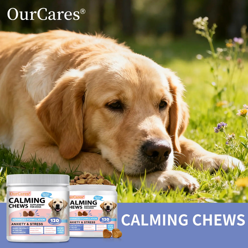 OURCARES Calming Bites for Dogs, Dog Composure & Calming Chews, Relief Soft Chew Pet Treats for Everyday Stress Support