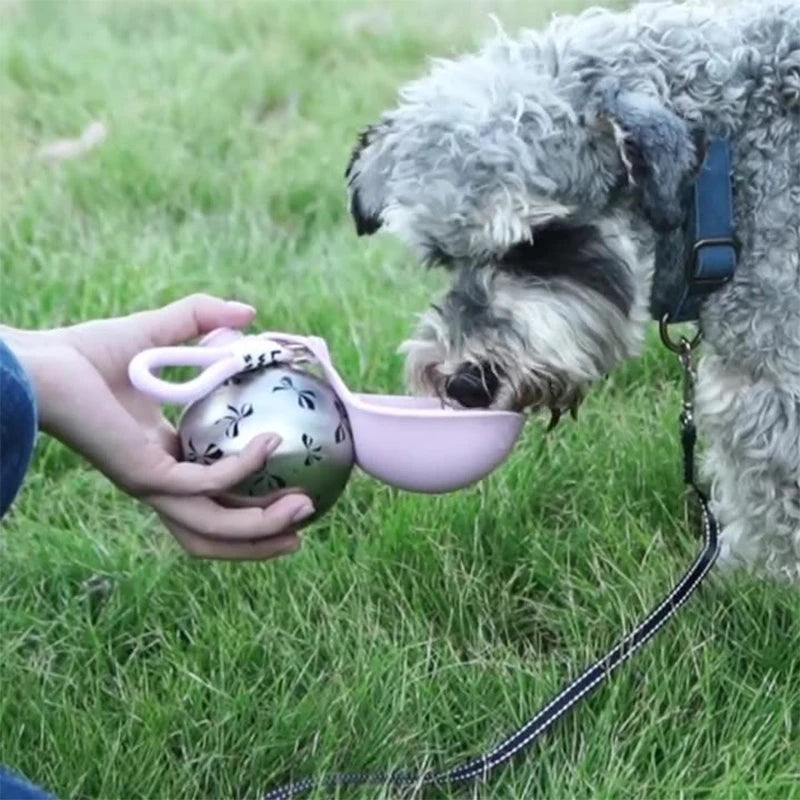 Portable Outdoor Pet Stainless Steel Water Cup Dog Water Bottle with Bowl for Pets - Stainless Steel Safe Food-Grade Silicone