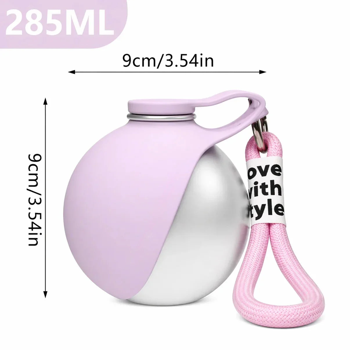 Portable Outdoor Pet Stainless Steel Water Cup Dog Water Bottle with Bowl for Pets - Stainless Steel Safe Food-Grade Silicone
